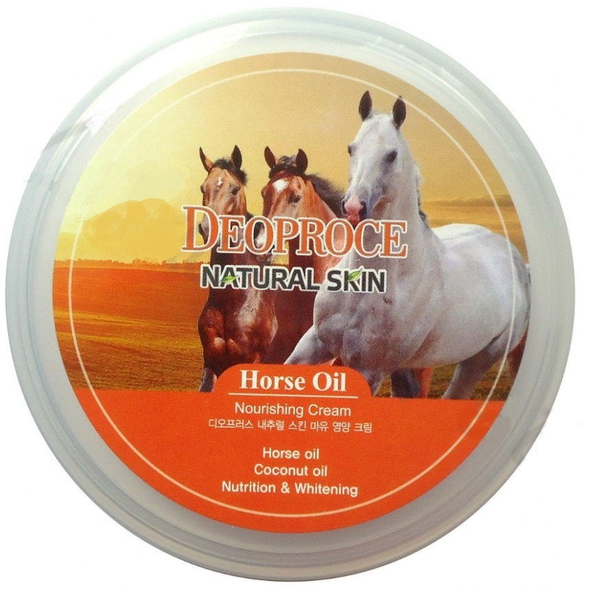 Deoproce Natural Skin Horse Oil Nourishing Cream питательный крем для лица и тела с конским жиром (100мл.) #1