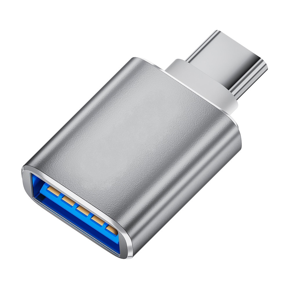 Адаптер переходник 4ПХ USB Type C на USB 3.0, M/AF серебряный - купить с  доставкой по выгодным ценам в интернет-магазине OZON (308851125)