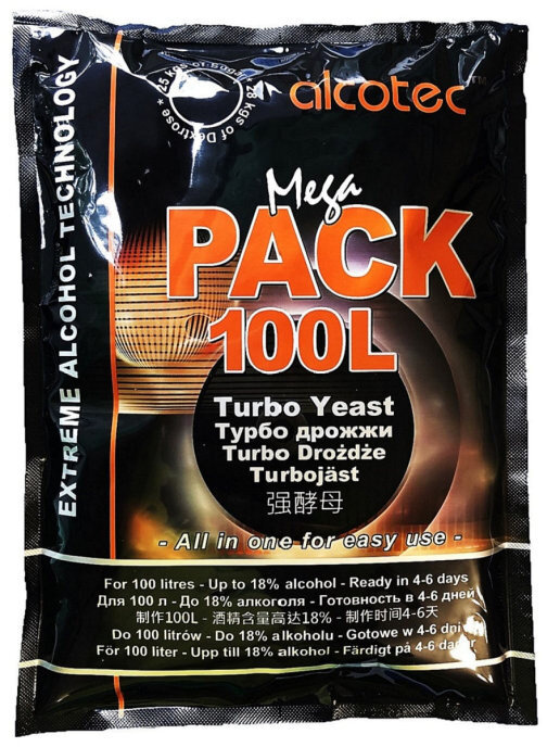 Турбо дрожжи Alcotec Mega Pack 100L спиртовые, 360 гр (Алкотек Мега Пак)  #1