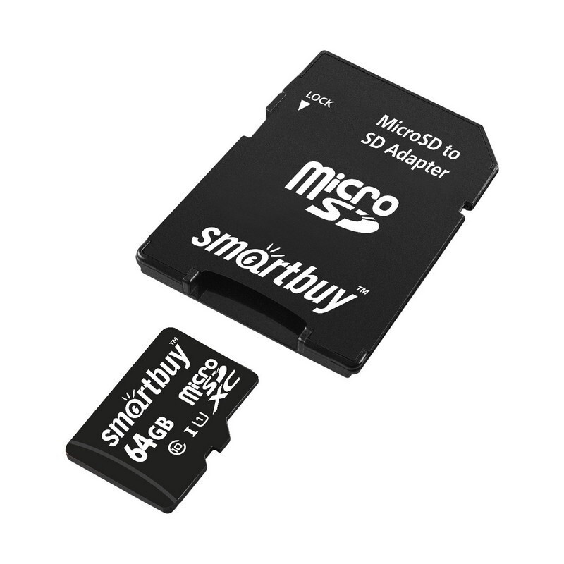 Карта памяти Sd64gbsdcl10 01 Microsdxc 64gb Class10 Uhs 1 адаптер