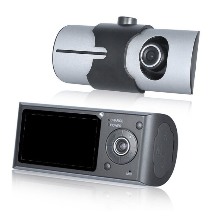 Видеорегистратор 2 камеры с GPS, HD 1280x480P, TFT 2.7, обзор 132 #1