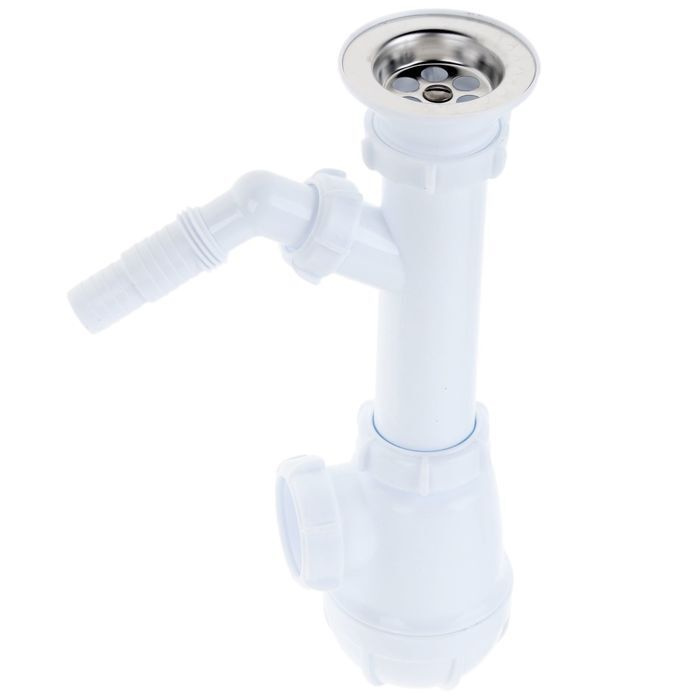 Сифон Aquant, 1 1/2\" х 40 мм, с отводом для стиральной машины, с ...