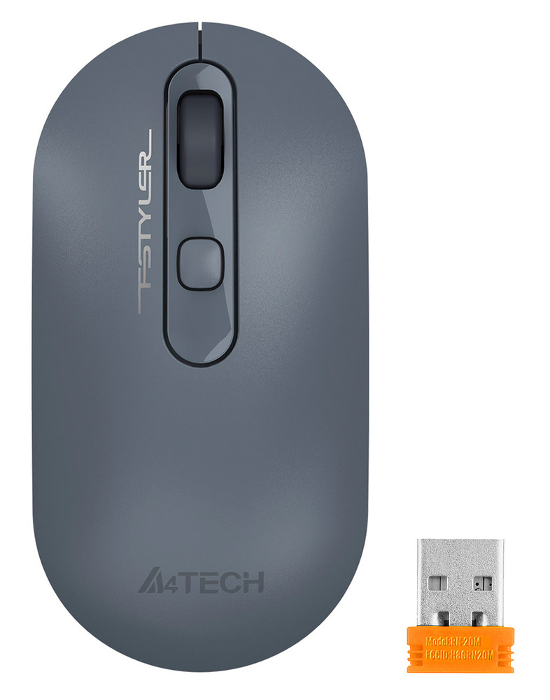 Мышь A4Tech Fstyler FG20 пепельный/синий оптическая (2000dpi) беспроводная USB для ноутбука (4but)  #1