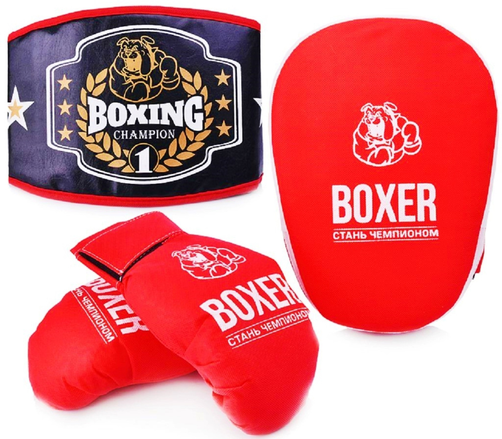 Набор боксерский/детский/для мальчиков/спортивный/развивающий/лапа ...