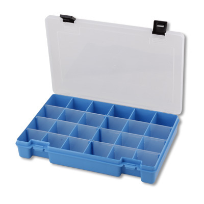 Коробка для рукоделия,органайзер для мелочей "Тривол" №7,пластик 27.5x18.8x4.5 см, голубой  #1