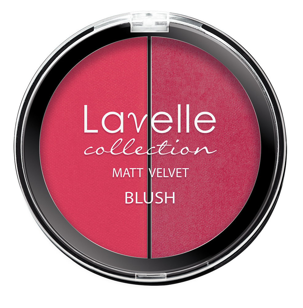 LavelleCollection Румяна для лица, 2-цветные компактные, тон 04 ягодный  #1
