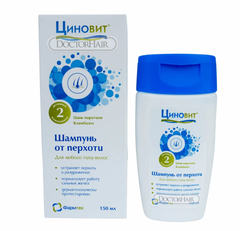 ЦиноВит Шампунь от перхоти с цинк пиритионом и климбазолом для ...