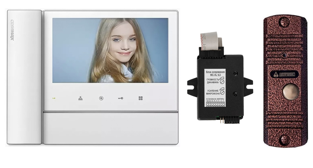 Видеодомофон Commax Комплект видеодомофона и вызывной панели CDV-70NM ...