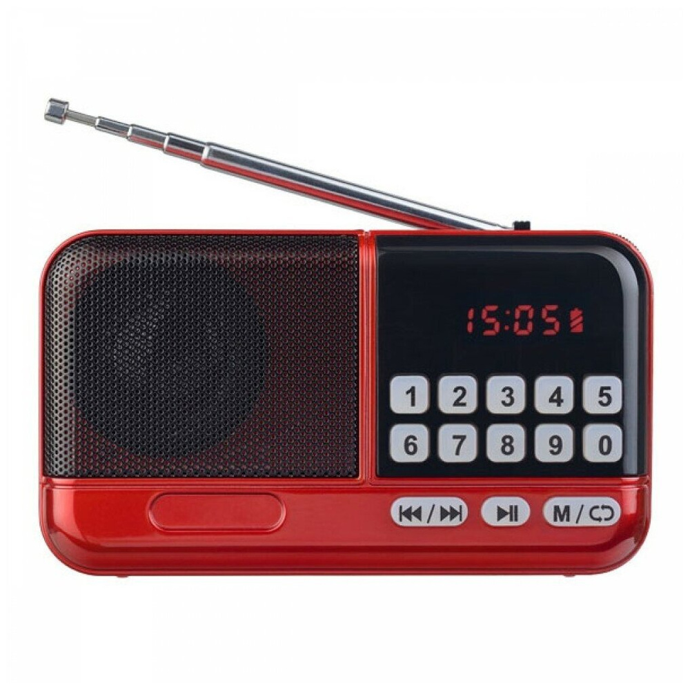 Радиоприемник цифровой Perfeo Aspen красный, 3 Вт, FM-радио 87.5 - 108.0 МГц, USB/microSD/3,5 мм, питание #1