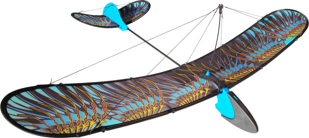 Планер-игрушка X-treme Wings "Синий Фрактал", 90 см, самолет летающий нейлоновый  #1