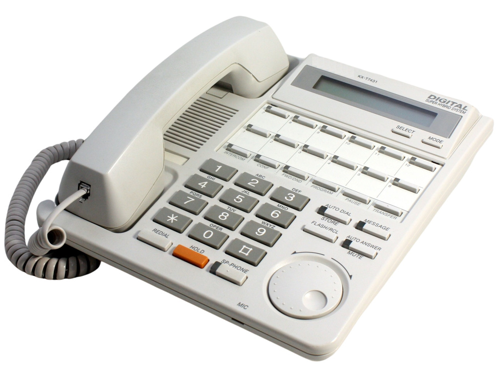 Цифровой системный телефон KX-T7431RU. С ЖК-дисплеем и 12 гибко ...