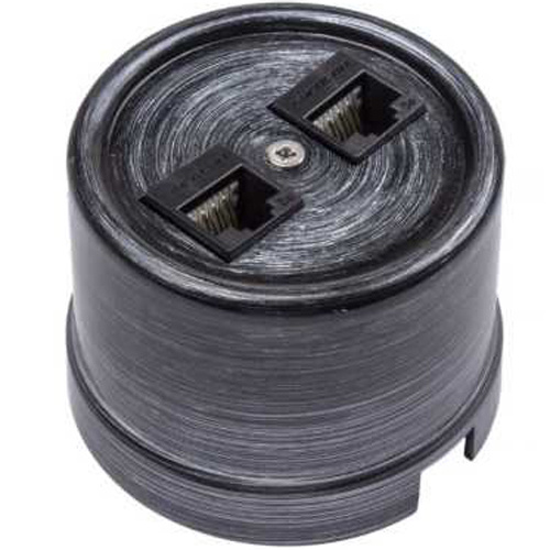 Розетка компьютерная двойная BIRONI Лизетта Пластик RJ45 категории 5 ...