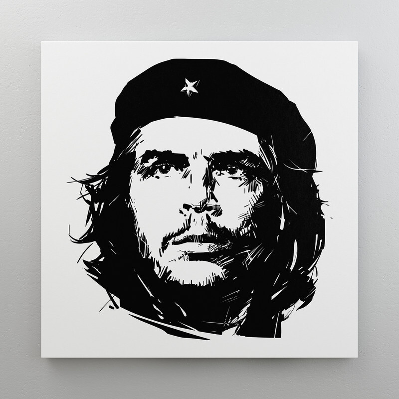 Интерьерная картина на холсте Портрет Эрнесто Че Гевара размер 35x35 см -  купить по низкой цене в интернет-магазине OZON (536042871)
