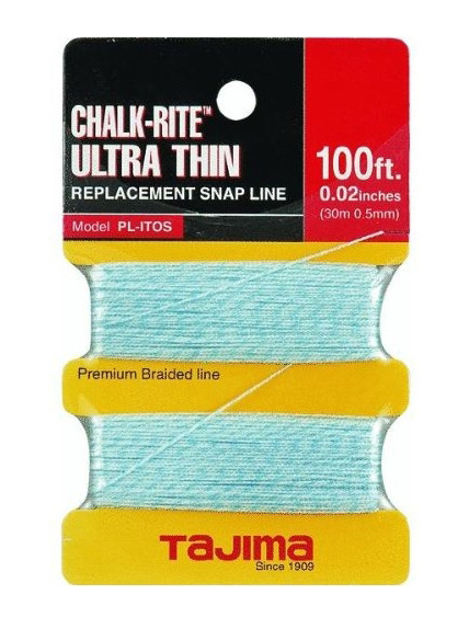 Запасной шнур разметочный тонкий TAJIMA ULTRA THIN (PLITOS) 0.5мм х 30м  #1