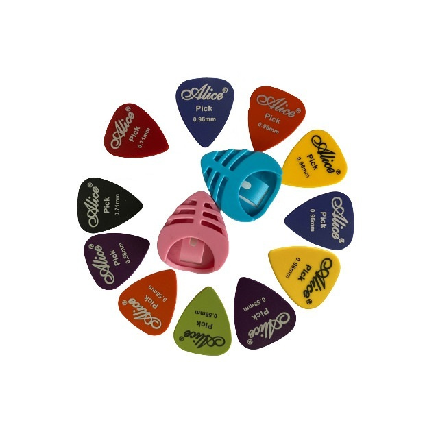 Медиатор гитарный комплект - 12 штук + 2 держателя для медиаторов ...