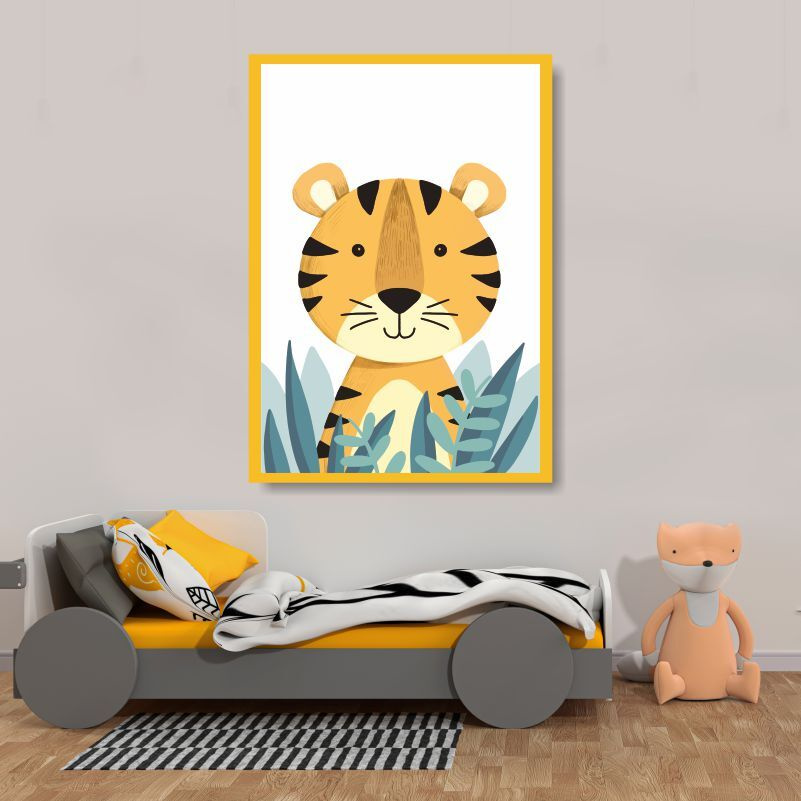 Постер "Лесные Друзья Тигр" 30х40 см / постеры для интерьера / картина на стену интерьерная / картина #1