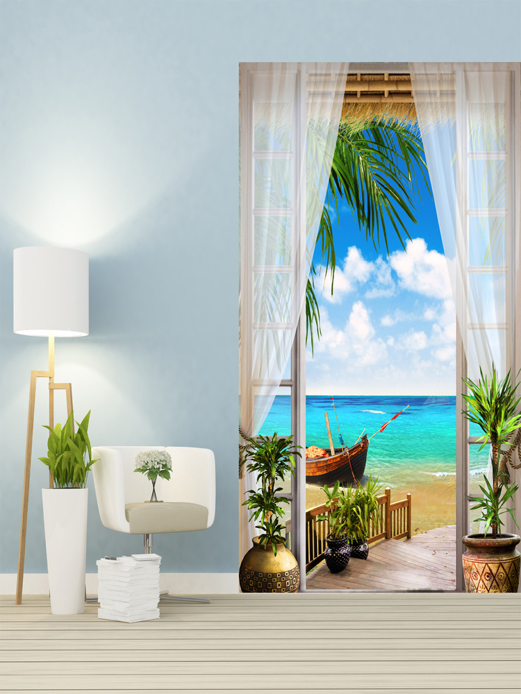 Фотообои Панорамные окна с видом на море