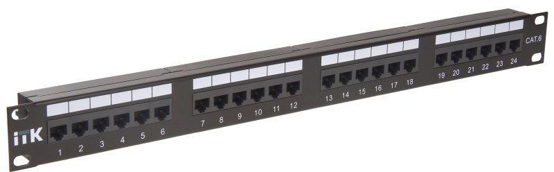 Патч-панель ITK 1 юнит категория 6 UTP 24 порта Dual код PP24-1UC6U-D05 ITK 1 шт.  #1