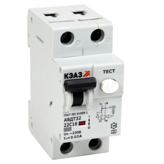 Выключатель автоматический дифференциального тока 2п C 25А 30мА тип A 6кА АВДТ32-22C25 A УХЛ4 228067 #1