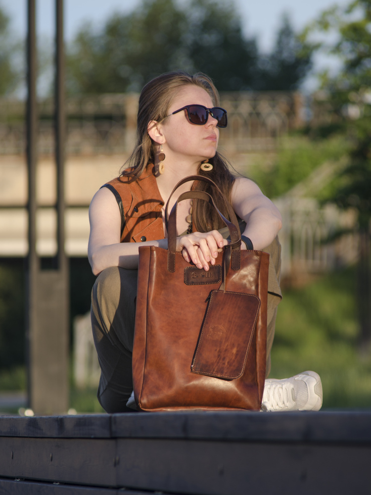 Кожаная женская сумка Osprey Burgundy