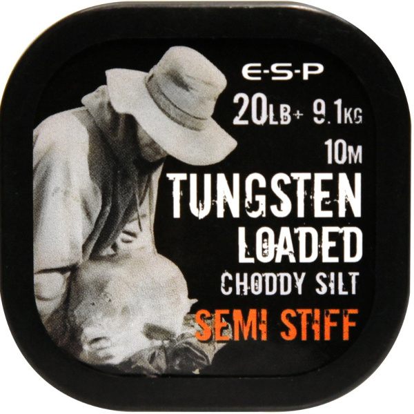 Поводковый материал ESP Tungsten Loaded 10m 20lb Stiff Choddy Silt утяжеленный вольфрамом  #1