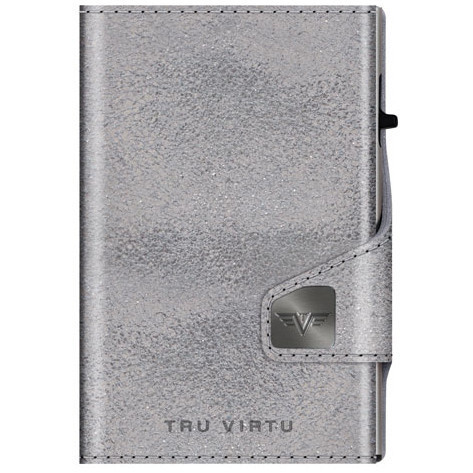 Кожаный кошелек TRU VIRTU CLICK&SLIDE Glitter Silvergray, цвет Серебристо-серый (CL-gl-gray)  #1