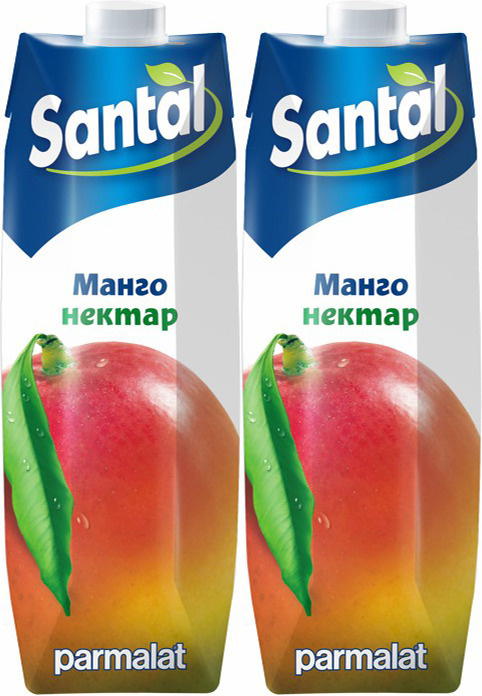 Нектар Santal манго с мякотью 1 л в упаковке, комплект: 2 упаковки  #1