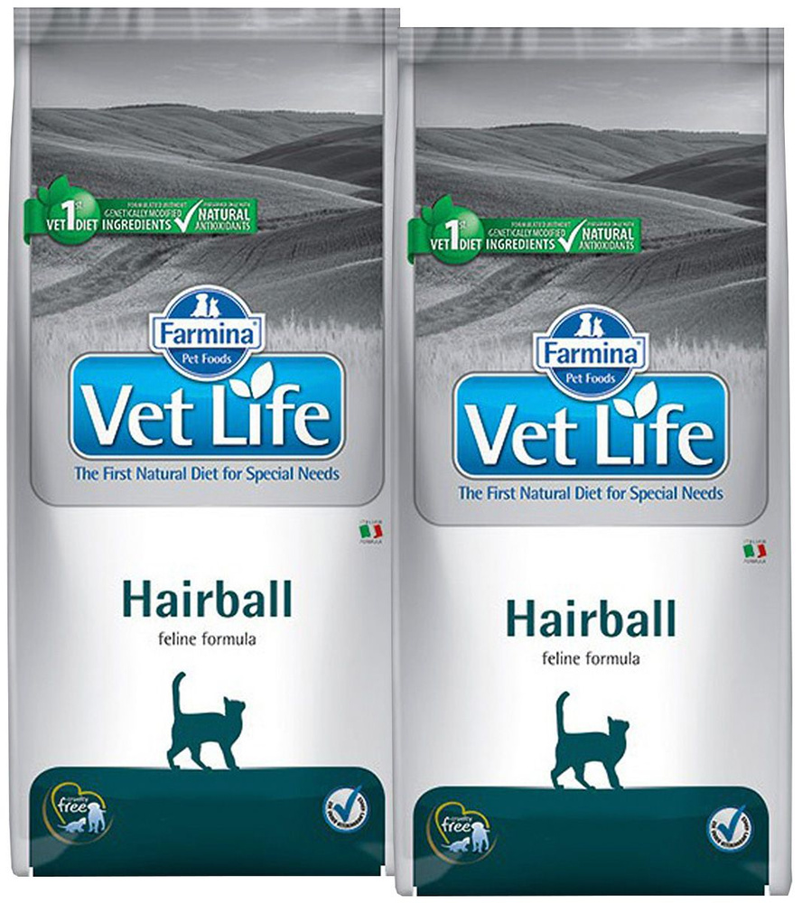 FARMINA VET LIFE FELINE HAIRBALL для взрослых кошек для вывода шерсти ...