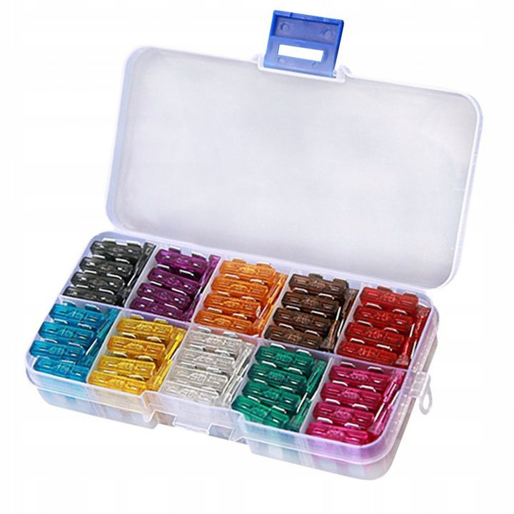 Набор предохранителей автомобильных, Предохранители, С коробкой, 100 ...