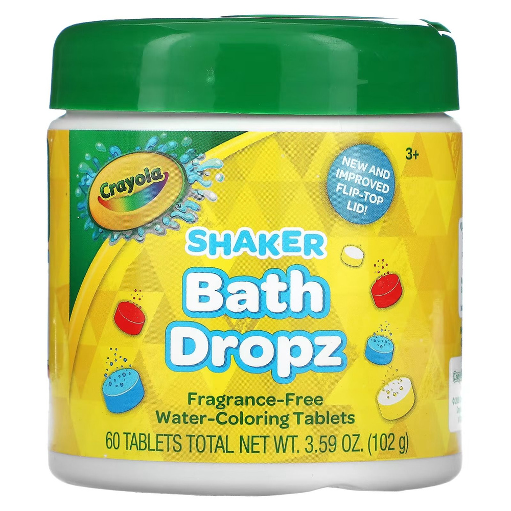 Бомбочек для ванной Crayola Shaker Bath Dropz для детей старше 3 лет без отдушек 60 мини, 102 гр.  #1