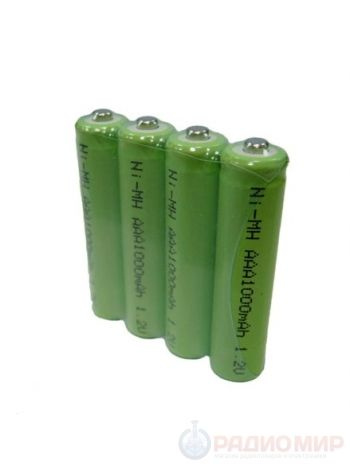 Батарейки Аккумуляторные NI-MH , AAA, 1000maH , 1.2 V - 4 шт в упаковке ...