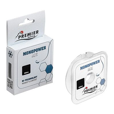 Леска зимняя Premier Fishing Monopower Ice Nylon Clear d0,12мм 1,7кг 30м #1