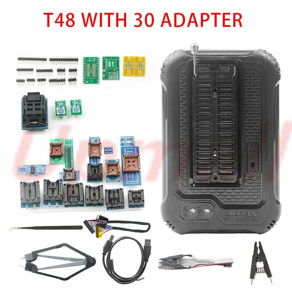 XGECU New T48 программатор 12 позиций поддержка 28000 микросхем для SPI ...