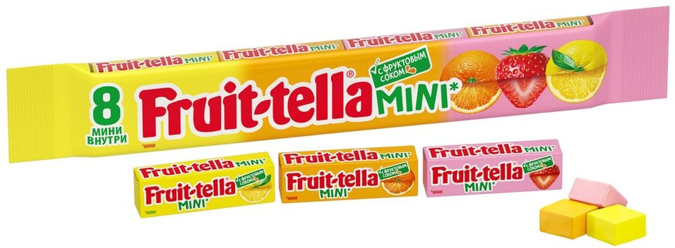 Жевательные конфеты Fruittella mini с фруктовым соком 88г - купить с ...