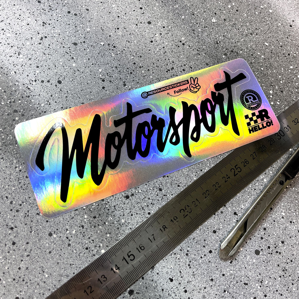 Наклейка голографическая надпись Motorsport 18х6 см - купить с ...