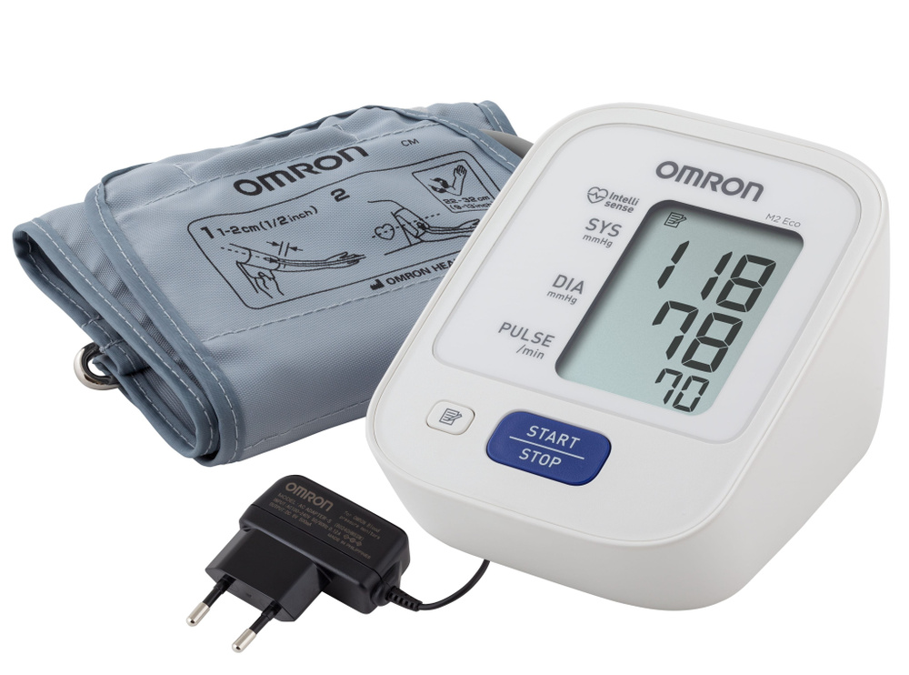 Тонометр автоматический OMRON M2 Eco ARU с адаптером и интеллектуальным ...