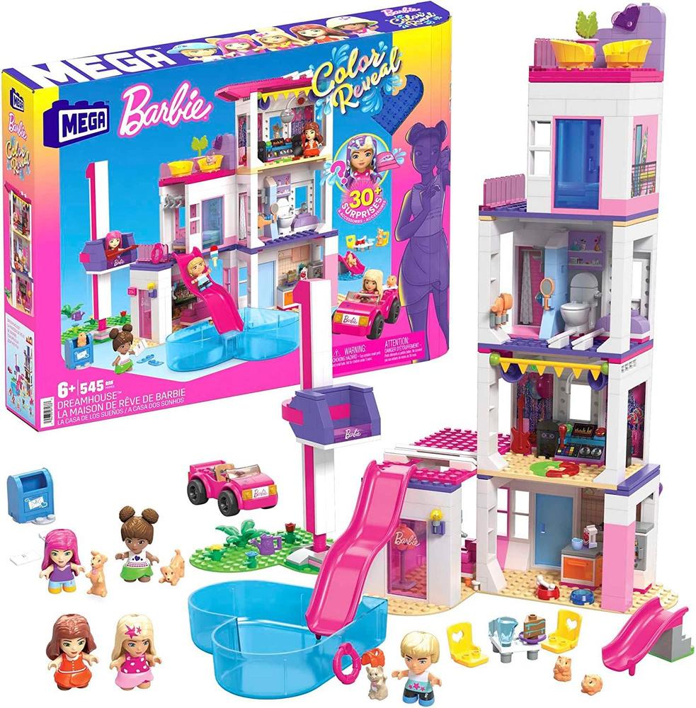 Mega Barbie Color Reveal Dreamhouse 25 5 6 5 HHM01 OZON 797715415