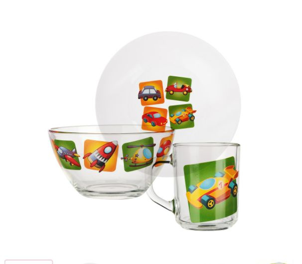 Набор детской посуды, 3 предмета - купить с доставкой по выгодным ценам ...