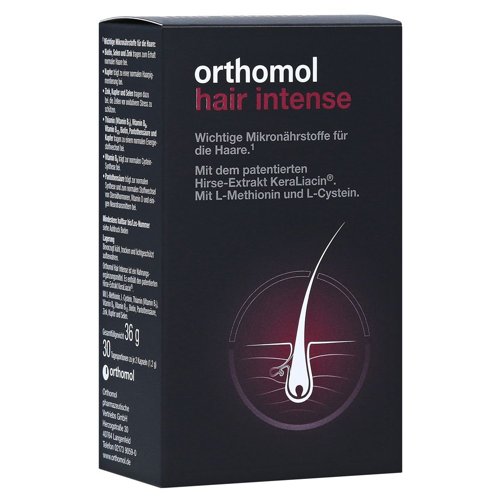 Orthomol Hair Intense - Ортомол Хэйр Интенс (Германия) 60 капсул (курс 30  дней) витамины для здоровья и красоты волос - купить с доставкой по  выгодным ценам в интернет-магазине OZON (807460874)