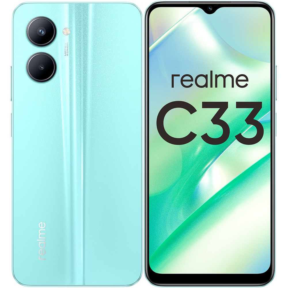 realme Смартфон C33 3/32 ГБ, голубой