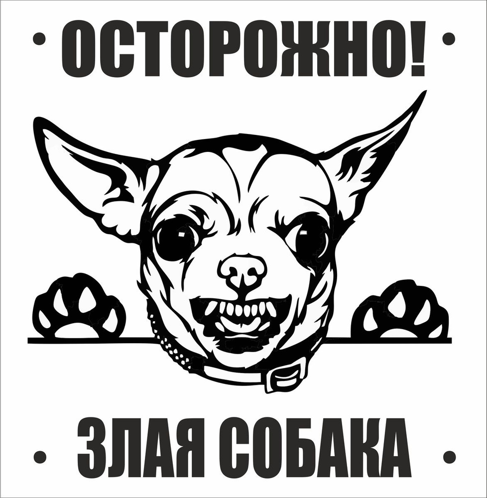 Табличка Осторожно злая собака, чихуахуа 200*200мм., 20 см, 20 см -  купить в интернет-магазине OZON по выгодной цене (832195378)
