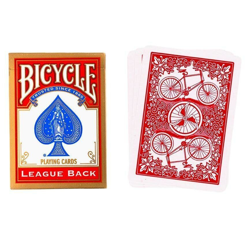 Карты игральные 54 шт. Bicycle League Back,красная рубашка #1