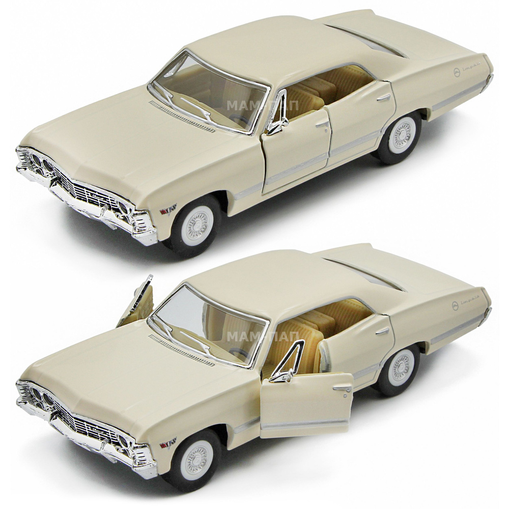 Машинка металлическая Kinsmart 1:43 1967 Chevrolet Impala (Шевроле Импала)  5418DKT инерционная, двери открываются / Бежевый - купить с доставкой по  выгодным ценам в интернет-магазине OZON (843039295)