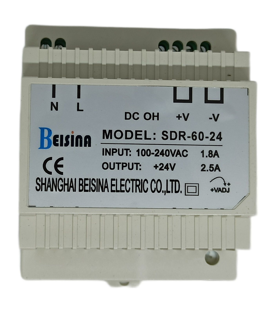 Модульный блок питания на DIN-рейку SDR-60-24 24V 2.5A 60WT - купить по ...