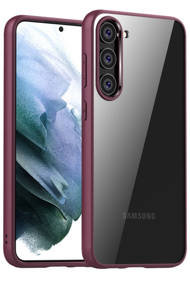 Прозрачный чехол для Samsung S23 / Самсунг S23 с силиконовым кантом ...