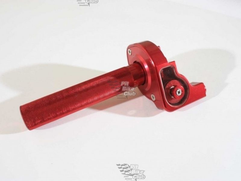 Ручка газа в сборе алюминиевая короткоходная CNC красный 020344-121-7166 #1