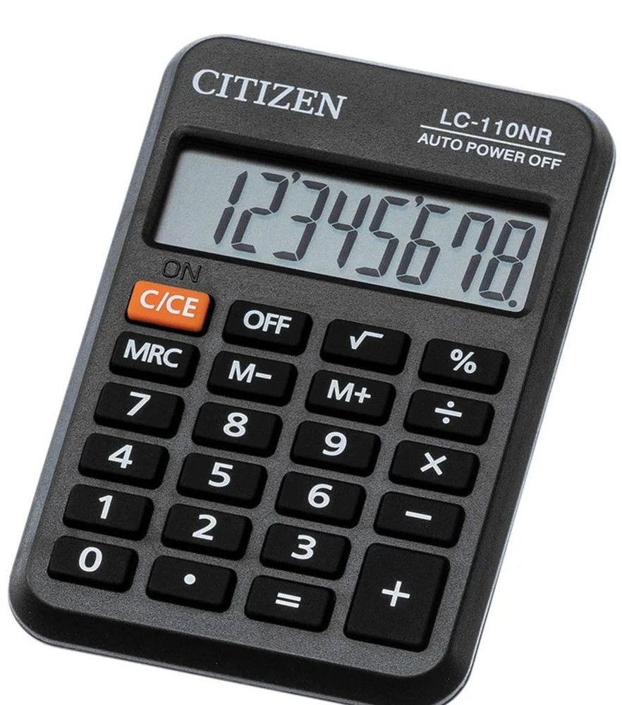 Калькулятор карманный CITIZEN LC-110NR 8-разр., 58х11х78 мм, черный -  купить с доставкой по выгодным ценам в интернет-магазине OZON (856759551)