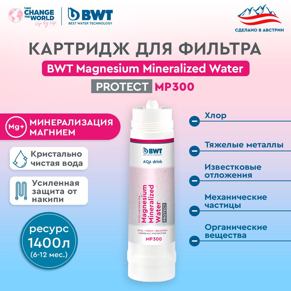 Картридж для фильтра мойку BWT MP300 Magnesium Mineralized Water/Минерализация Магнием, усиленная защита #1