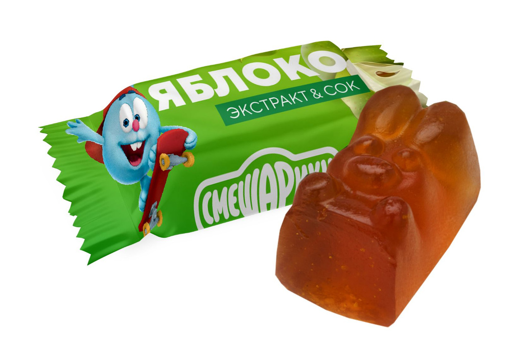 Жевательный мармелад Смешарики с яблочным соком и экстрактом яблока, 1 ...