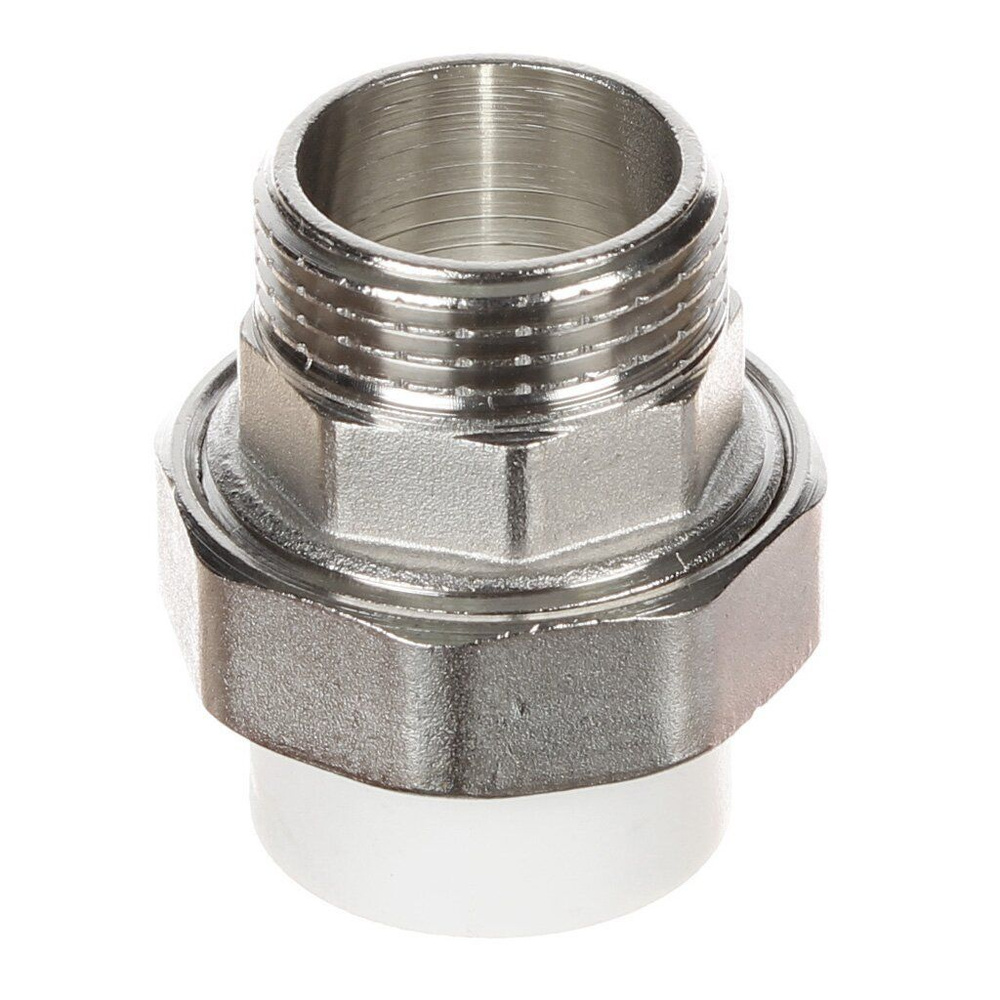 Муфта разъемная полипропилен, Valfex, d25х3/4", наружная резьба, белая #1